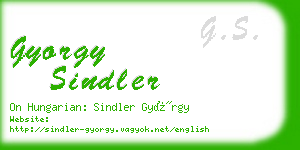 gyorgy sindler business card